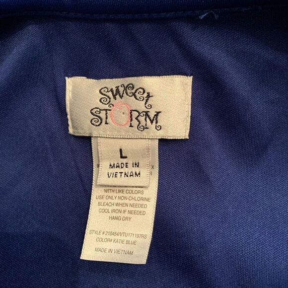 Mini Blue Keyhole Tunic Design Dress size L - Picture 4 of 8